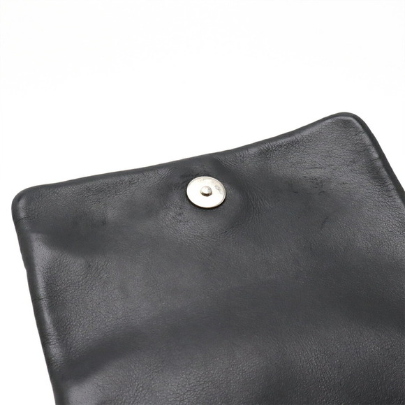 CHANEL Black Leather Logo Pochette Shoulder Bag - Picture 10 of 10